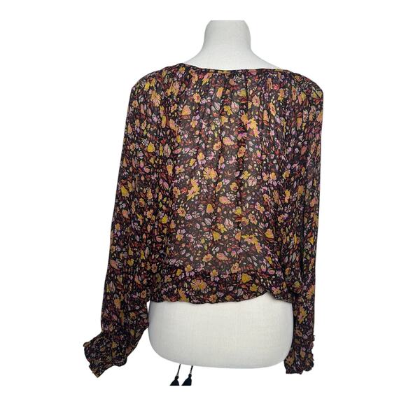 Anthropologie Womens Bohemian Floral Pauline Balloon Sleeve Blouse Size S - Picture 2 of 11